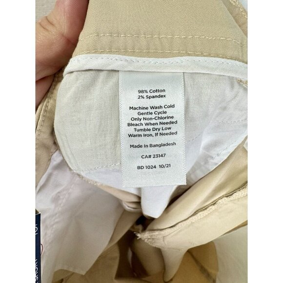 NWT Talbots Simply Flattering Bermuda Shorts Womens 16P Khaki Tan 9.5” High Rise - Picture 8 of 12